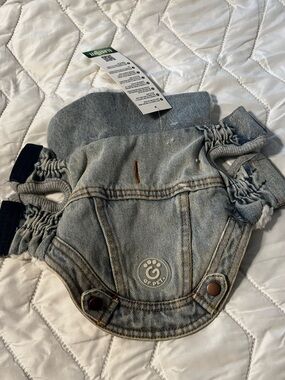 GF Pet Light Wash Denim Pet Jacket